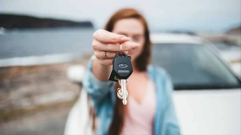 Car keys on a table
